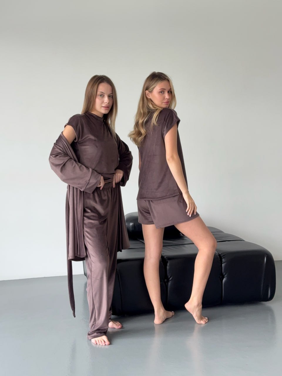 Плюшевий комплект 4-в-1 Velvet Home - Шоколад