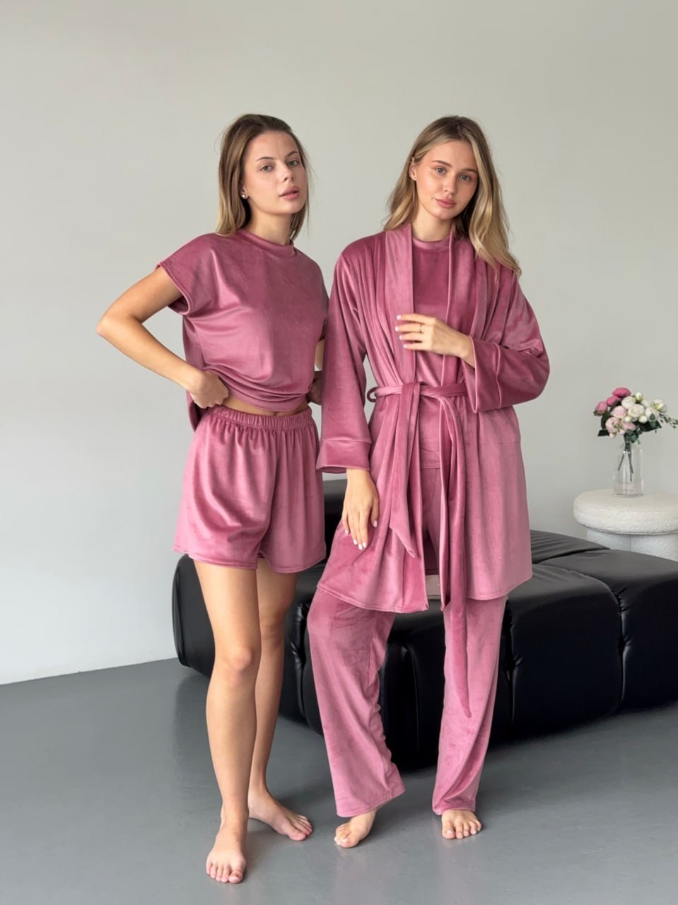 Плюшевий комплект 4-в-1 Velvet Home - Пильна троянда